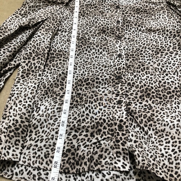 Mango Leopard Print Puff Sleeve Blouse - Picture 9 of 10
